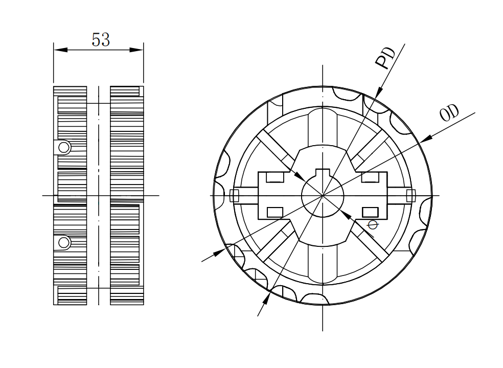820 Series molded split drive sprocket