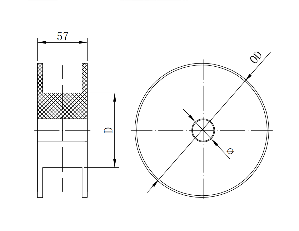 820 Series molded split idler sprocket